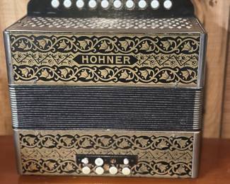 vintage Hohner one-row diatonic button accordion (melodeon)