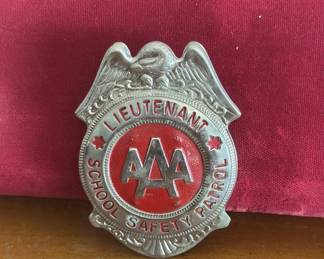 AAA (American Automobile Association) School Safety Patrol Lieutenant badge