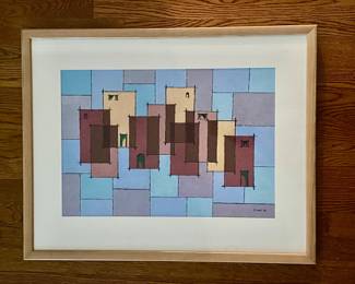 I. Hall conte crayon & pastel on paper 1985