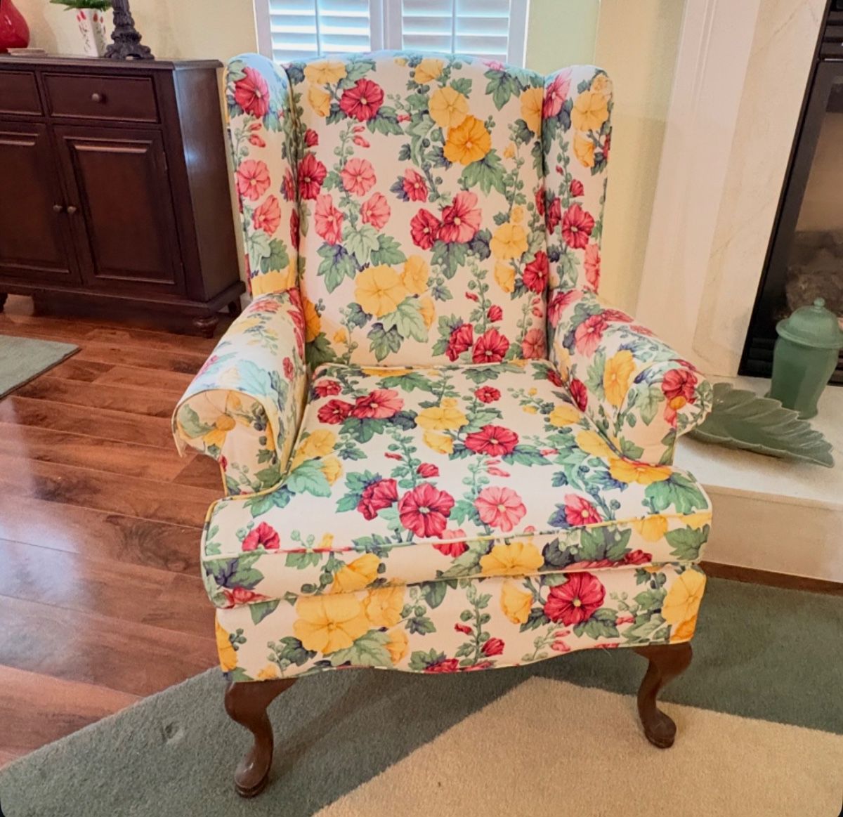 Queen Anne Wing Back Chair
