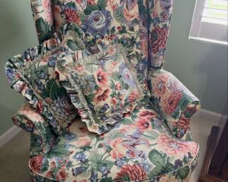 Queen Anne Style Wing Back Chair