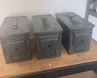 military surplus PA19 Tall 50 Cal Ammo Cans, heavy-duty steel storage containers