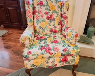Queen Anne Wing Back Chair