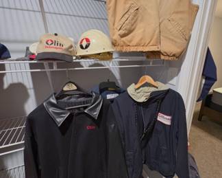 Orlin Jackets. Caps and hard hat