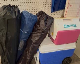 Coolers and outside lounge chairs
