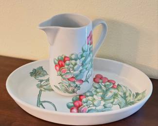 Philippe Deshoulières Vendanges Pitcher and Platter
