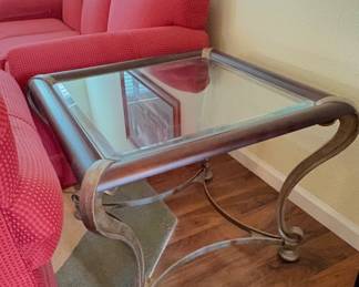 Havertys Solano glass-top Side table
