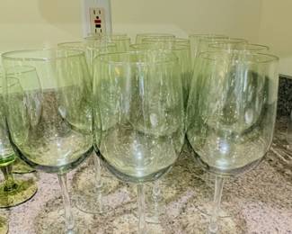 Vintage Avocado Water Goblets
