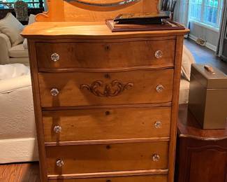 Maple tall antique dresser