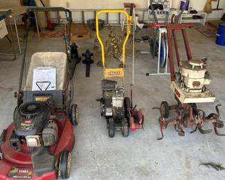Toro push lawnmower, McLane Gad Trimmer , Wizard Tiller . All work 