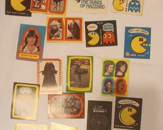 Vintage Star Wars and pac-man stickers
