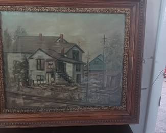 Vintage oil on canvas painting