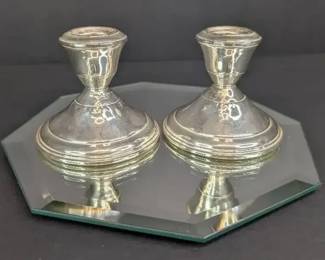 Weighted Sterling Silver Candlestick Pair
