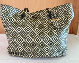 Prada Saffiano Diamond Print Tote Bag