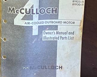 McCulloch 4 boat motor w/ manual