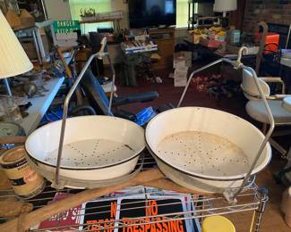 Enamel Produce Baskets with Scales