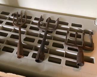 Antique Wrought Iron Gigs