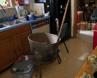 Antique Apple Butter Copper Kettle