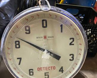 vintage metal & glass industrial detecto produce scales