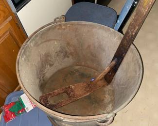 Antique Apple Butter Copper Kettle
