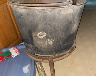 Antique Apple Butter Copper Kettle