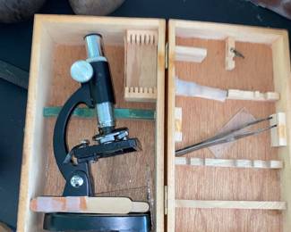 vintage children's microscope kit