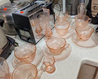 Small Selection of Pink Depression Glass