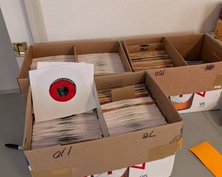Boxes of 45 Records