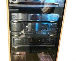 Fisher Studio Stereo System, Stereo Cabinet, CDs