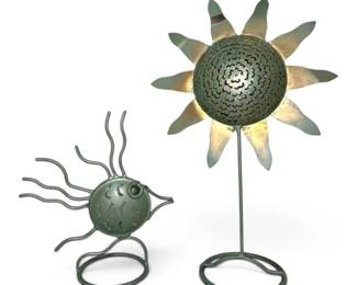 Wire Fish Voltive Candle Holder Sun Candle Holder