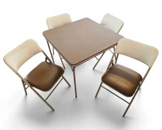 Vintage Samsonite Card Table 4 Samsonite Folding Chairs