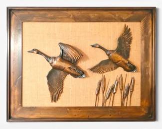 MCM 3D CopperToned Waterfowl Wall Art