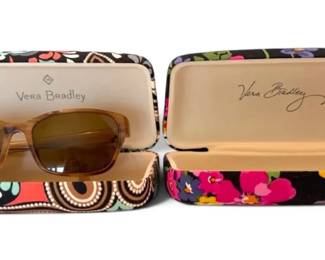 Two Vera Bradley Sunglass Cases One Pair of Vera Bradley Prescription Sunglasses