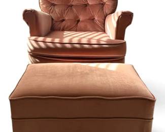 Vintage Swivel Rocking Chair Ottoman