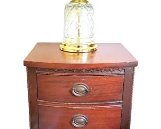Vintage Hickory Manufacturing Co. Wooden Nightstand Table Lamp