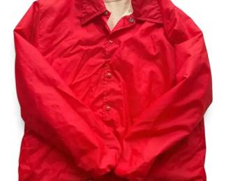 Vintage Mens Red Baseball Style Jacket