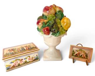 Italian HandPainted Capodimonte Majolica Decor