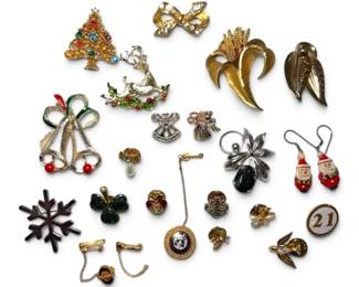 Christmas Brooches, Tie Pins, More