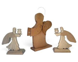 Three Wooden Angels