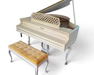 Kimball 1971 French Provincial Baby Grand Piano w Bench