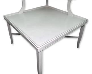 Vintage White Wooden Corner Table