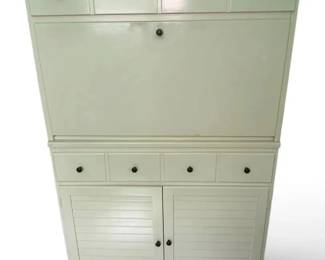 Khaury White Wooden Cabinet