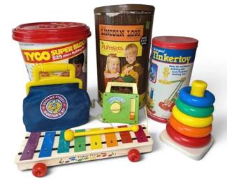 Lincoln Logs, Tinkertoys, Playskool More Toys