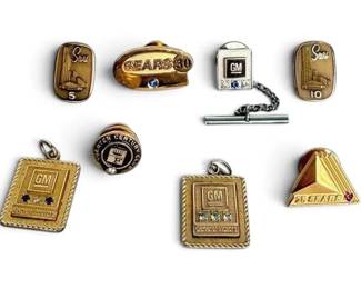10k Gold GM Pin GoldFilled Pendants and Pins