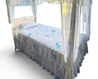 French Provincial TwinSized Canopy Bed
