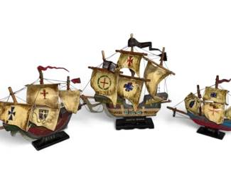 Nina, Pinta, Santa Maria Ship Statues