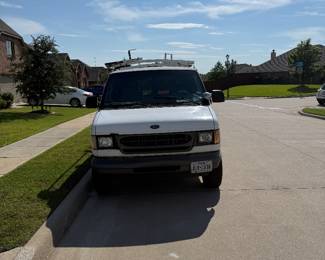 2001 Ford E-250 Cargo / Work Van Previously used as an electrical service van. Includes interior metal shelving/storage and heavy-duty ladder rack. Aftermarket touchscreen stereo. Van starts, runs and drives, but engine is going bad and vehicle runs/drives slowly. Mechanical work will be needed. IMPORTANT: Title is currently missing/unavailable. Vehicle is being sold as-is.