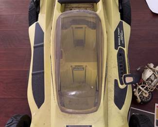 Ryobi 40V HP Brushless 20” Cordless Lawn Mower Ryobi 40V HP Brushless 20-inch cordless lawn mower. Battery-powered with a brushless motor and 20” cutting deck. Includes 40V battery and charger. Grass collection bag included. Used condition.
