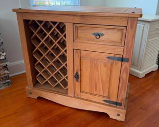 Pier 1 santa fe pine bar cabinet