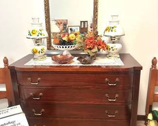 nice bow front chest of drawers